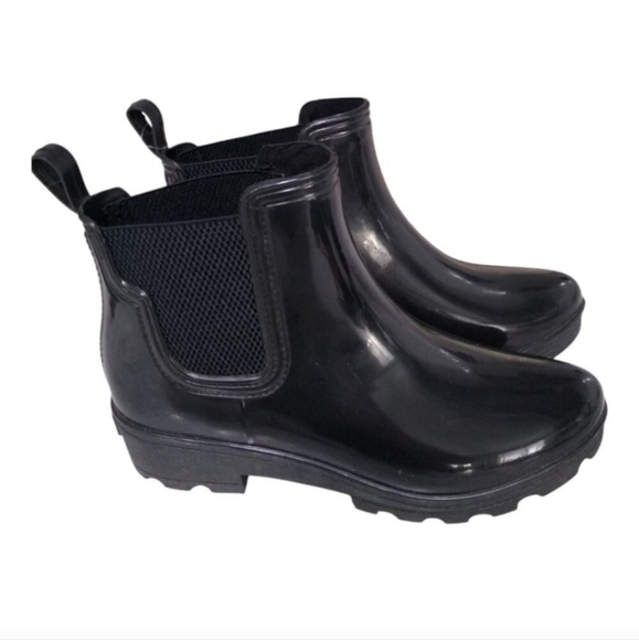 Seven7 Halifax Chelsea Rain Black Booties/Boots, Women's Size 8 - Picture 1 of 7
